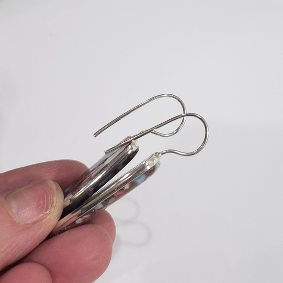 Turquoise earrings, 925 Copper Spiny Oyster Turquoise earrings - Picture 12 of 15